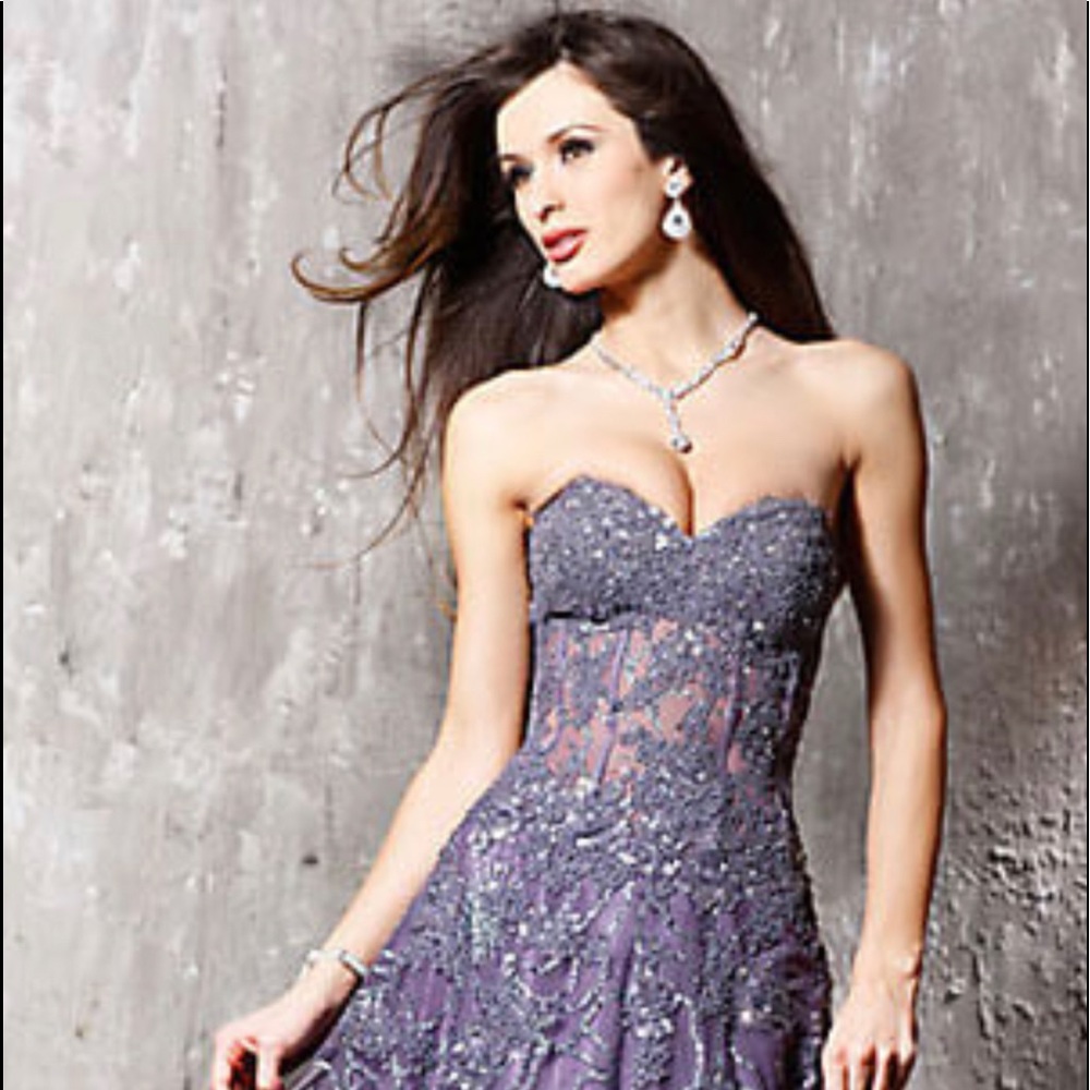 Jovani 14913 Floral Applique Women's Gown